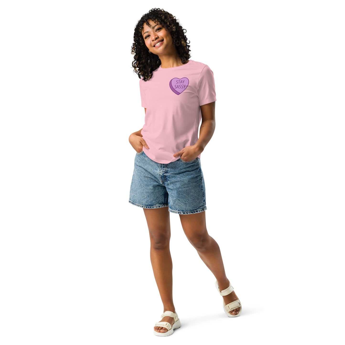 Stay Sassy Purple Heart Women's Relaxed T-Shirt MORE COLORS AVAILABLE